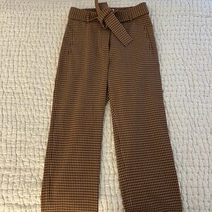 Wilfred Checkered Brown Trousers ankle length